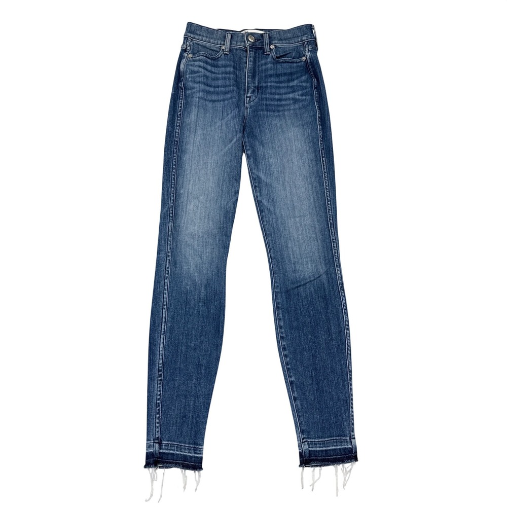 AYR The Riser Jeans Womens Size 25 Stretch Raw Hem Skinny Fit High Rise